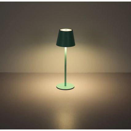 Globo - Lampă de masă de exterior LED dimabilă, tactilă, reîncărcabilă, 3-în-1 LED/3W/5V 3000/4000/5000K IP54 1800 mAh verde mentă