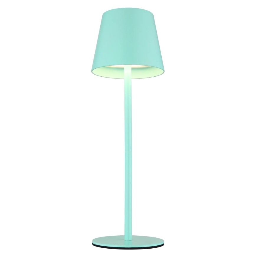 Globo - Lampă de masă de exterior LED dimabilă, tactilă, reîncărcabilă, 3-în-1 LED/3W/5V 3000/4000/5000K IP54 1800 mAh verde mentă