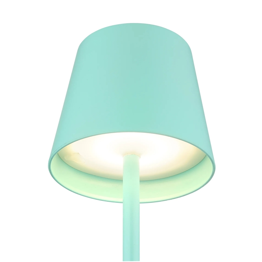 Globo - Lampă de masă de exterior LED dimabilă, tactilă, reîncărcabilă, 3-în-1 LED/3W/5V 3000/4000/5000K IP54 1800 mAh verde mentă