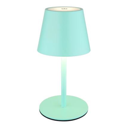 Globo - Lampă de masă de exterior LED dimabilă, tactilă, reîncărcabilă, 3-în-1 LED/3W/5V 3000/4000/5000K IP54 1800 mAh verde mentă