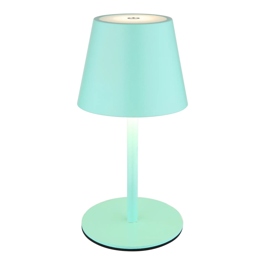 Globo - Lampă de masă de exterior LED dimabilă, tactilă, reîncărcabilă, 3-în-1 LED/3W/5V 3000/4000/5000K IP54 1800 mAh verde mentă