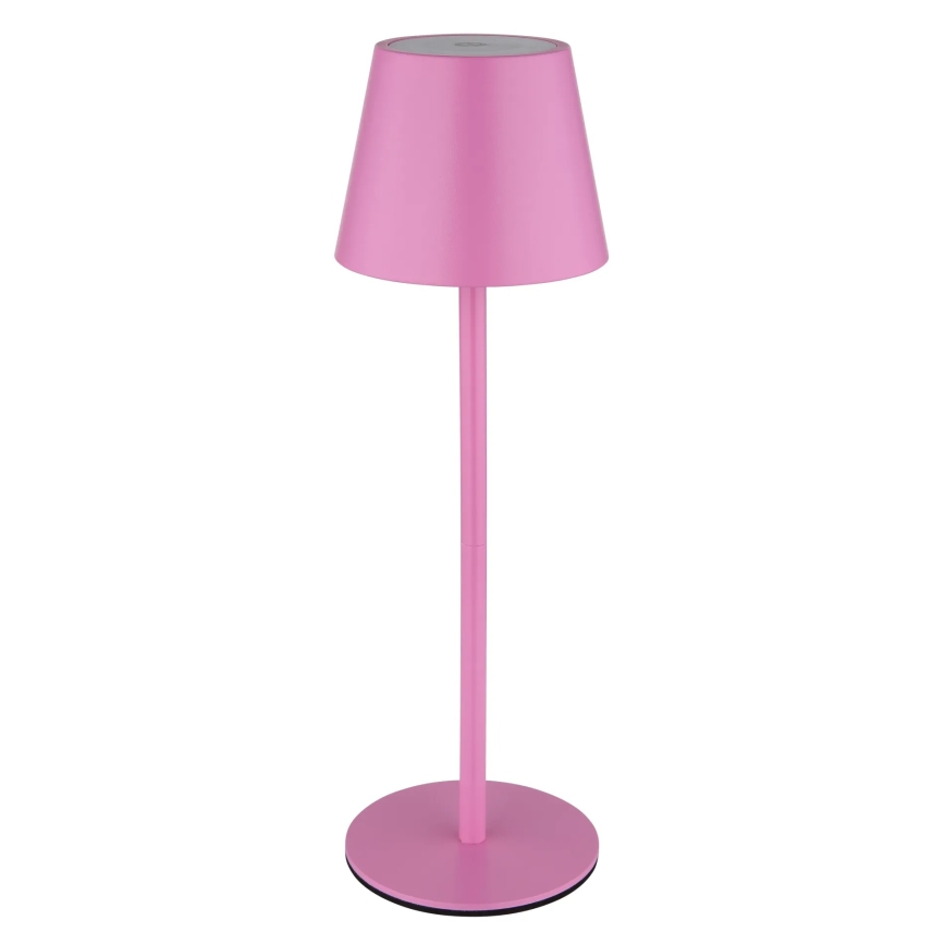 Globo - Lampă de masă LED pentru exterior, reîncărcabilă, tactilă și reglabilă, 3 în 1, LED/3W/5V, 3000/4000/5000K, IP54, 1800 mAh, roz