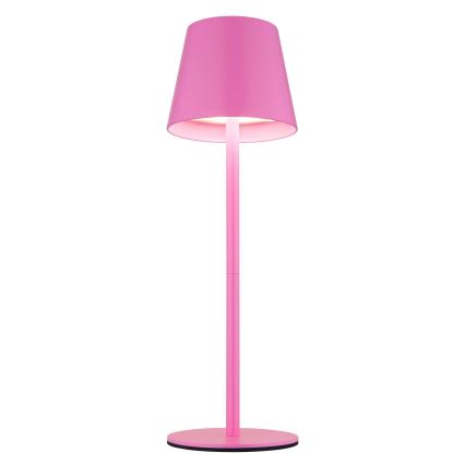 Globo - Lampă de masă LED pentru exterior, reîncărcabilă, tactilă și reglabilă, 3 în 1, LED/3W/5V, 3000/4000/5000K, IP54, 1800 mAh, roz