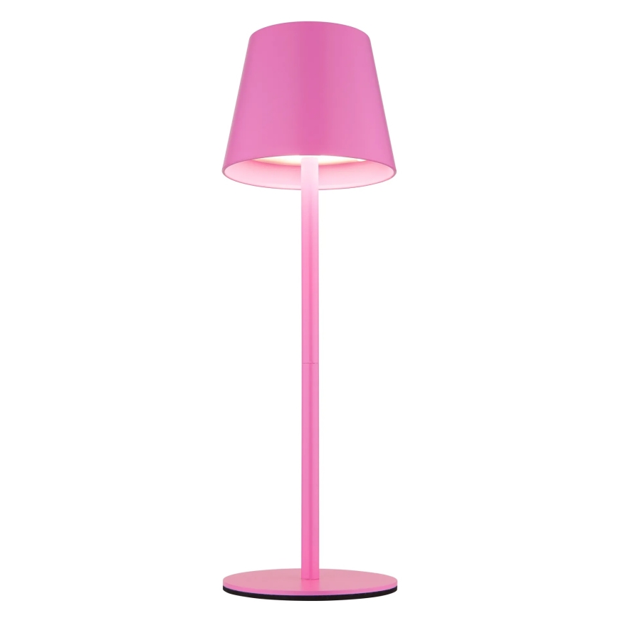 Globo - Lampă de masă LED pentru exterior, reîncărcabilă, tactilă și reglabilă, 3 în 1, LED/3W/5V, 3000/4000/5000K, IP54, 1800 mAh, roz