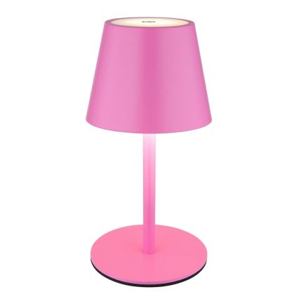 Globo - Lampă de masă LED pentru exterior, reîncărcabilă, tactilă și reglabilă, 3 în 1, LED/3W/5V, 3000/4000/5000K, IP54, 1800 mAh, roz