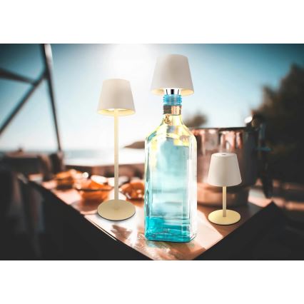 Globo - Lampă de masă LED reîncărcabilă pentru exterior, cu control tactil și reglare a intensității, 3W/5V, 3000/4000/5000K, IP54, 1800 mAh