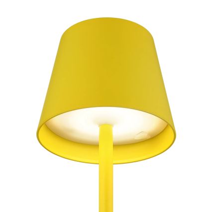 Globo - Lampă de masă exterioară reîncărcabilă, tactilă, reglabilă, 3-în-1 LED/3W/5V 3000/4000/5000K IP54 1800 mAh galbenă