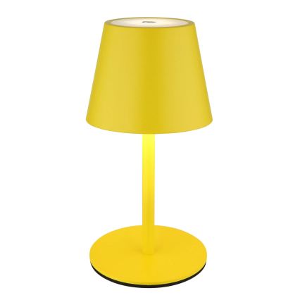 Globo - Lampă de masă exterioară reîncărcabilă, tactilă, reglabilă, 3-în-1 LED/3W/5V 3000/4000/5000K IP54 1800 mAh galbenă