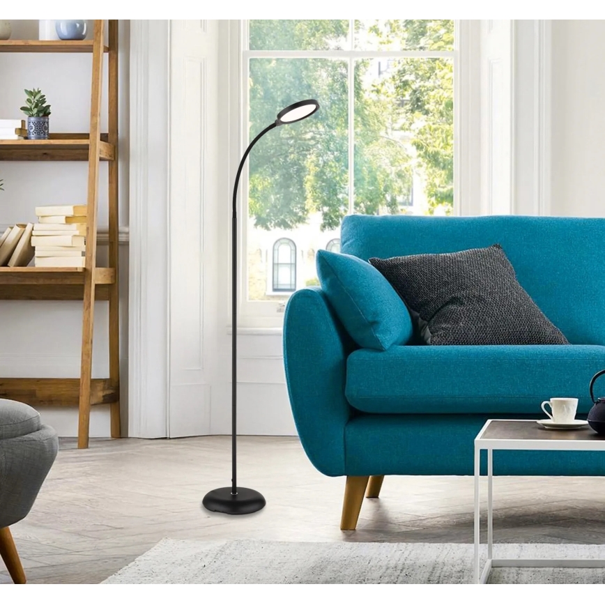 Globo - Lampă de podea tactilă LED dimabilă LED/8W/230V 2700K/4000K/6500K neagră