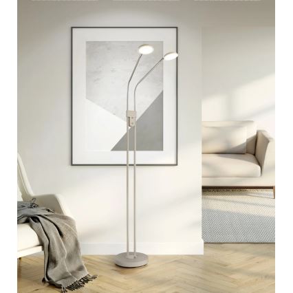 Globo - Lampă de podea LED reglabilă 2xLED/6,5W/230V 2700/3350/4000K bej