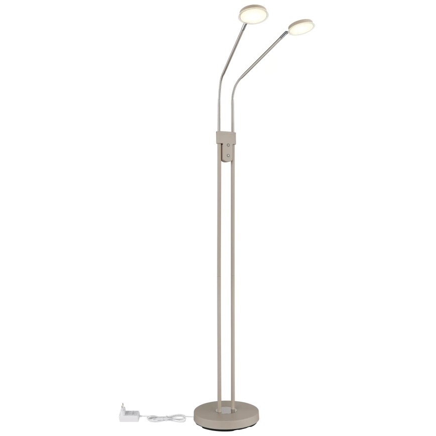 Globo - Lampă de podea LED reglabilă 2xLED/6,5W/230V 2700/3350/4000K bej
