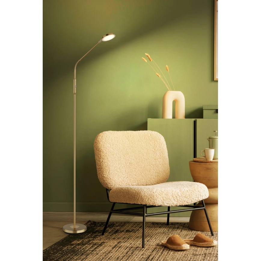 Globo - Lampă de podea LED dimabilă cu control tactil LED/6,5W/230V 2700/3350/4000K alamă