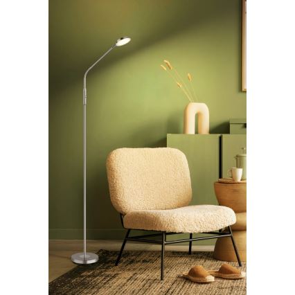 Globo - Lampă de podea LED reglabilă cu control tactil LED/6,5W/230V 2700/3350/4000K crom mat