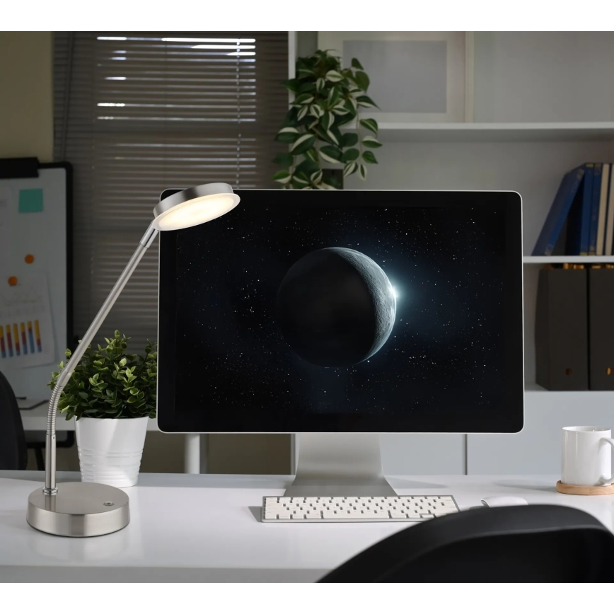 Globo - Lampă de masă tactilă reglabilă LED/6,5W/230V 2700/3350/4000K crom mat