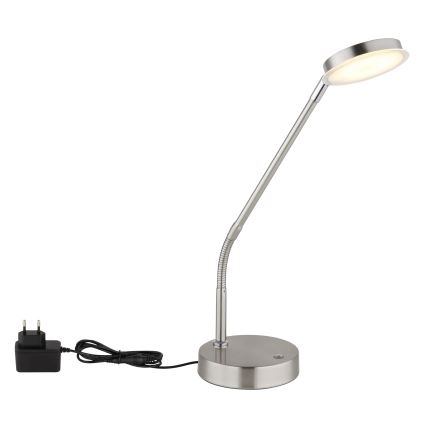 Globo - Lampă de masă tactilă reglabilă LED/6,5W/230V 2700/3350/4000K crom mat