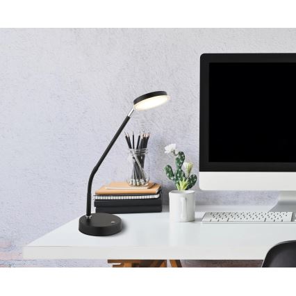 Globo - Lampă de masă LED dimabilă cu control tactil, LED/6,5W/230V 2700/3350/4000K, neagră