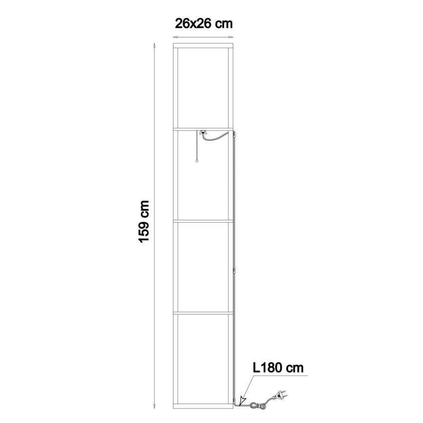 Globo - Lampă de podea 1xE27/60W/230V neagră