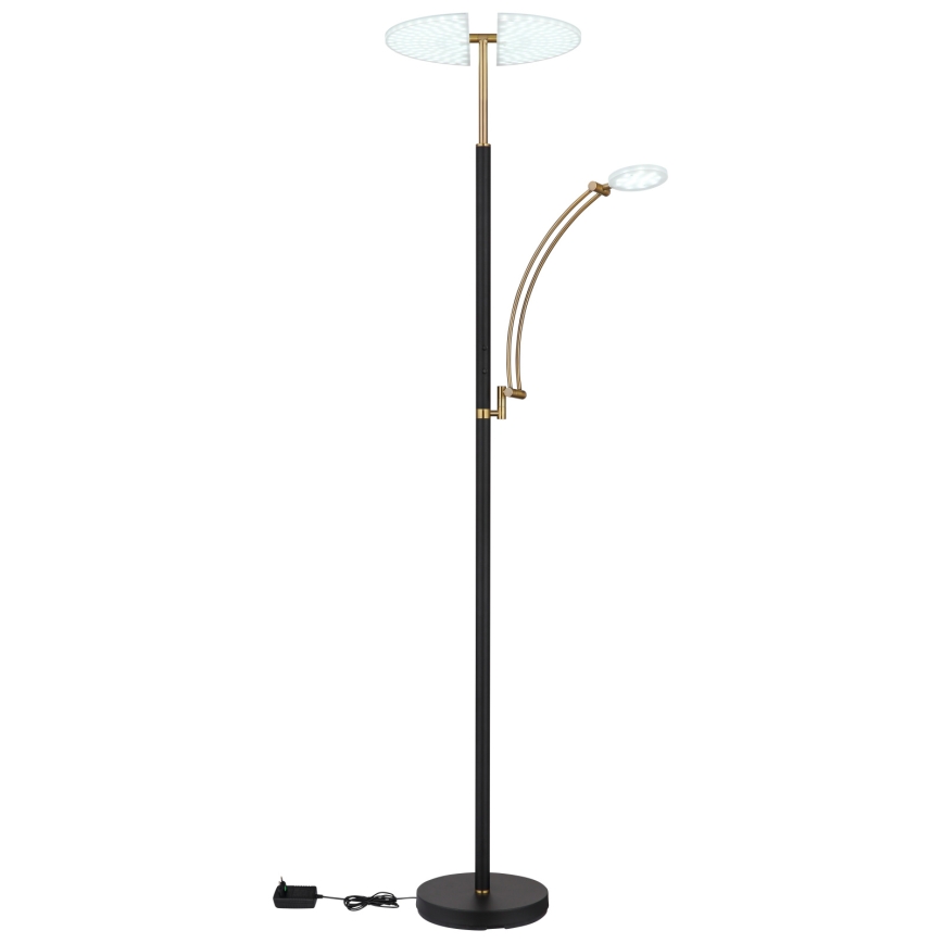 Globo - Lampă de podea LED dimmabilă LED/40W/230V + LED/5,5W 2700/4000/6000K neagră