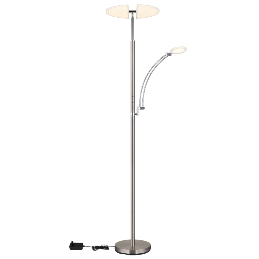 Globo - Lampă de podea LED dimabilă LED/40W/230V + LED/5,5W 2700/4000/6000K crom mat
