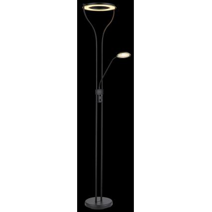 Globo - Lampadar LED reglabil LED/20W/230V + LED/4W 3000K negru