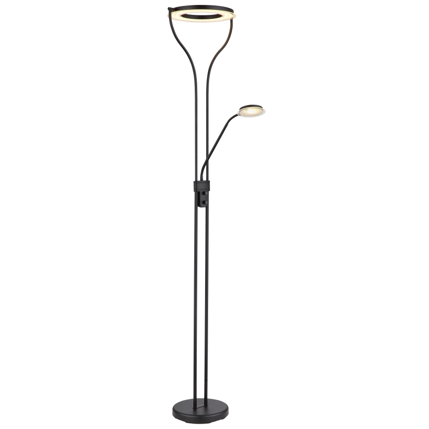 Globo - Lampadar LED reglabil LED/20W/230V + LED/4W 3000K negru