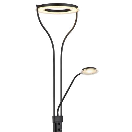 Globo - Lampadar LED reglabil LED/20W/230V + LED/4W 3000K negru