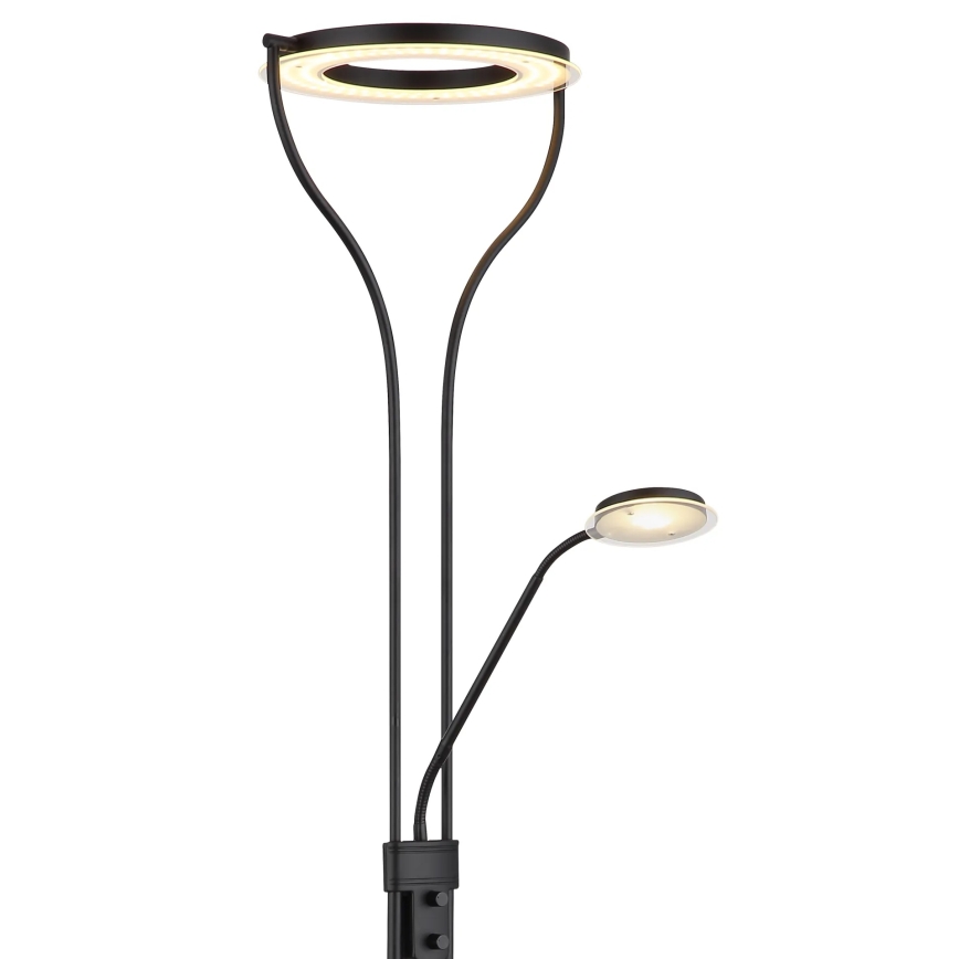 Globo - Lampadar LED reglabil LED/20W/230V + LED/4W 3000K negru