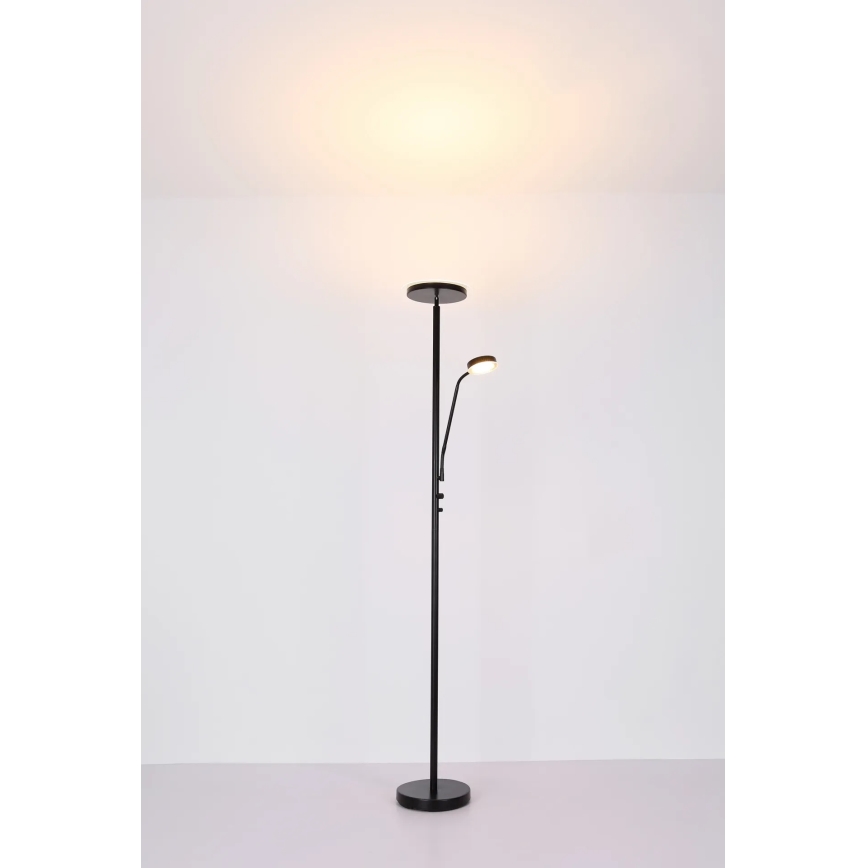 Globo - Lampă LED de podea reglabilă LED/18,5W/230V + LED/4,5W 3000K neagră