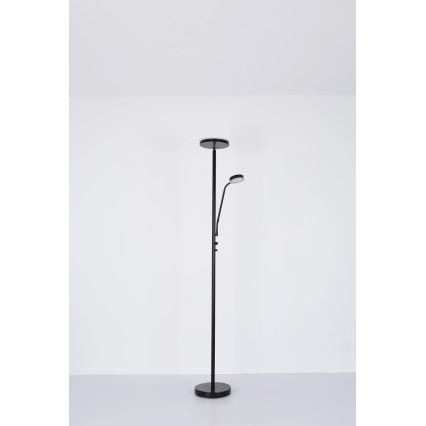 Globo - Lampă LED de podea reglabilă LED/18,5W/230V + LED/4,5W 3000K neagră