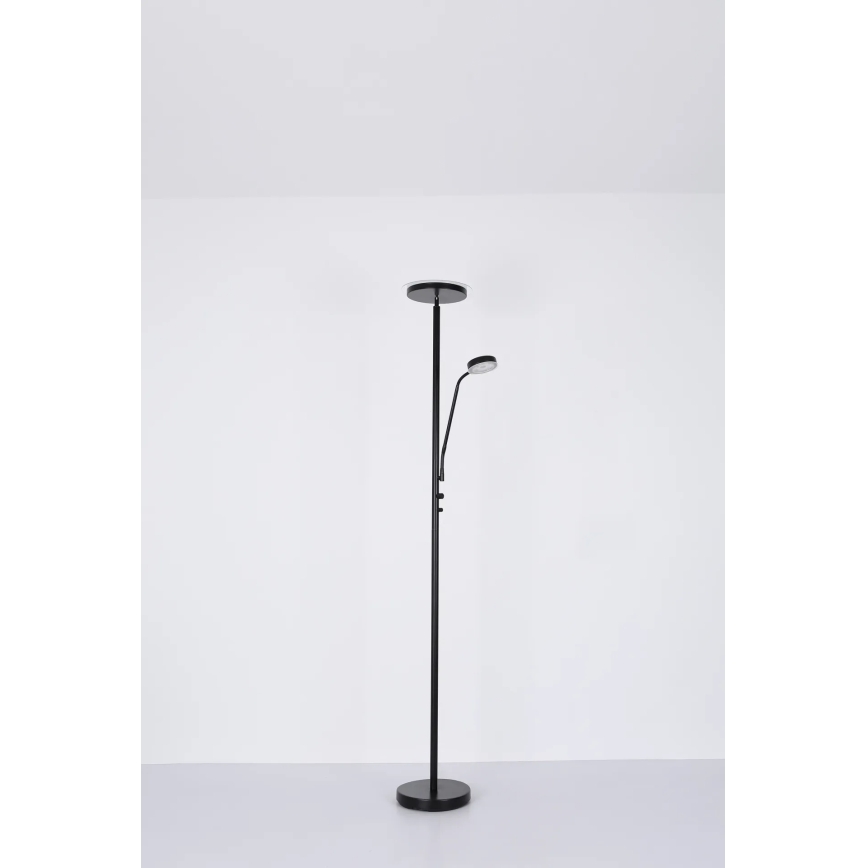 Globo - Lampă LED de podea reglabilă LED/18,5W/230V + LED/4,5W 3000K neagră