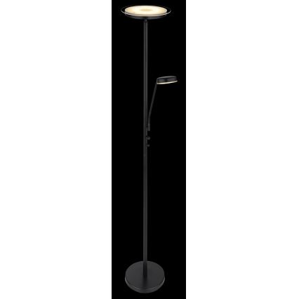 Globo - Lampă LED de podea reglabilă LED/18,5W/230V + LED/4,5W 3000K neagră