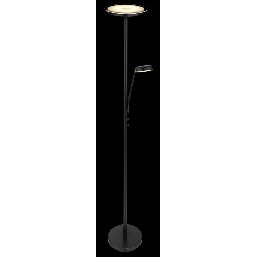 Globo - Lampă LED de podea reglabilă LED/18,5W/230V + LED/4,5W 3000K neagră