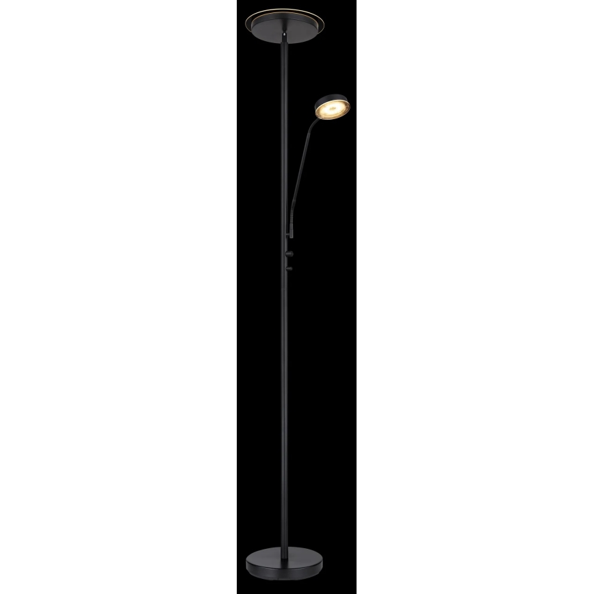 Globo - Lampă LED de podea reglabilă LED/18,5W/230V + LED/4,5W 3000K neagră