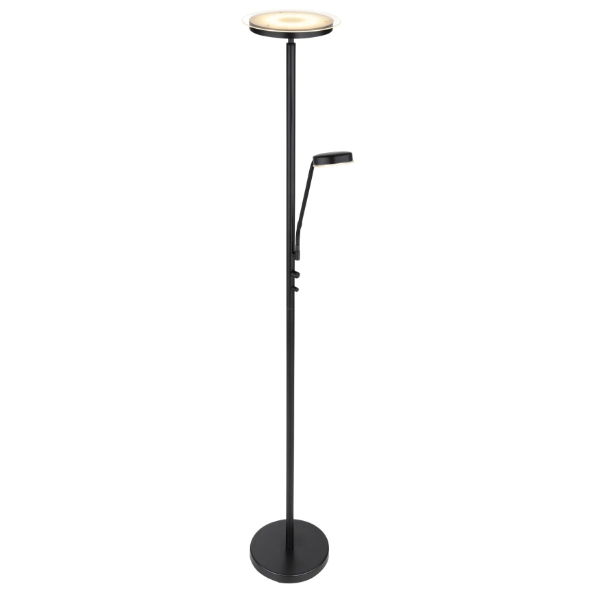 Globo - Lampă LED de podea reglabilă LED/18,5W/230V + LED/4,5W 3000K neagră