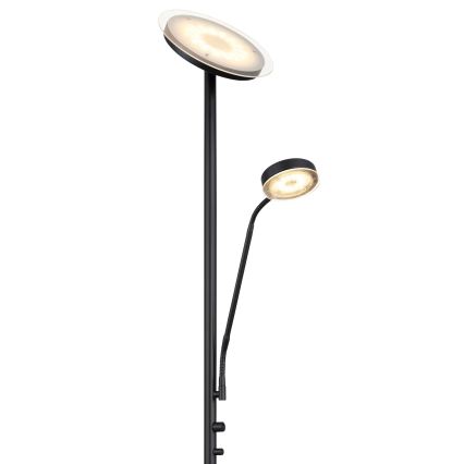 Globo - Lampă LED de podea reglabilă LED/18,5W/230V + LED/4,5W 3000K neagră