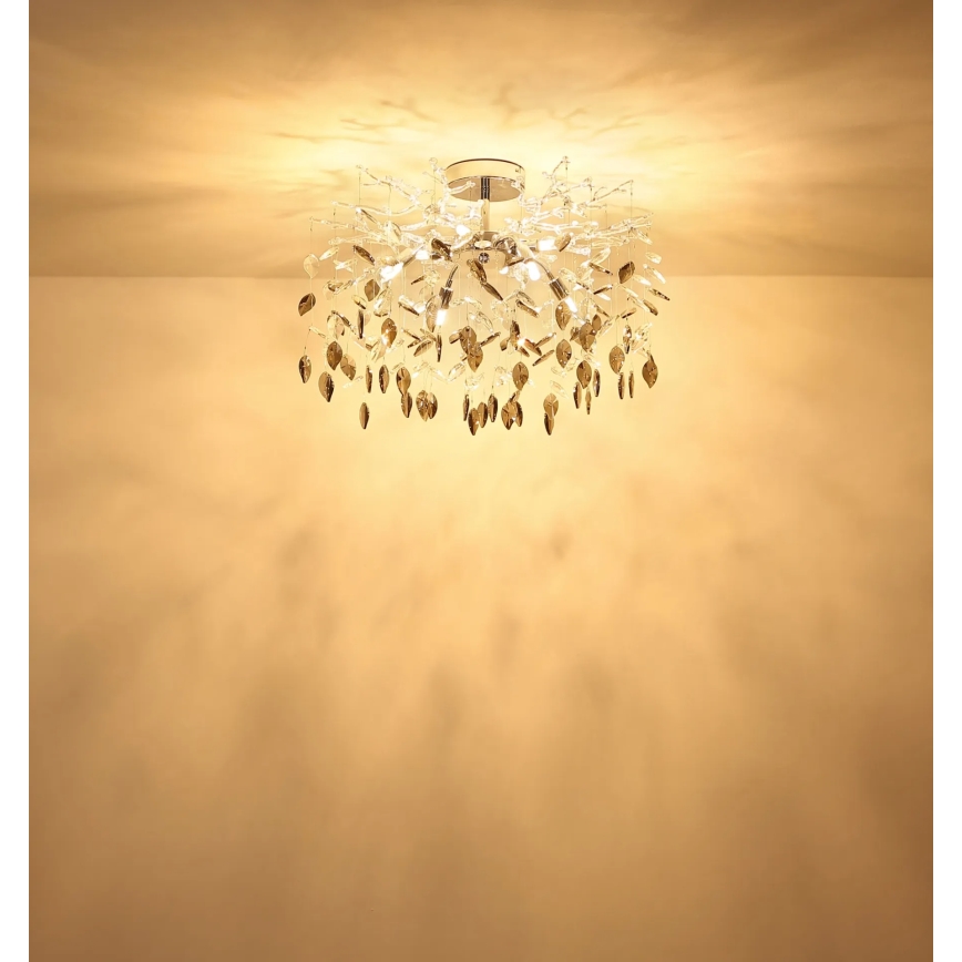 Globo - Candelabru pe tijă 8xG9/8W/230V crom lucios