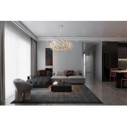 Globo - Lustru LED din cristal, suspendat pe cablu, 20 x G9/3,5W/230V