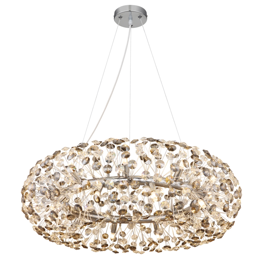 Globo - Lustru LED din cristal, suspendat pe cablu, 20 x G9/3,5W/230V