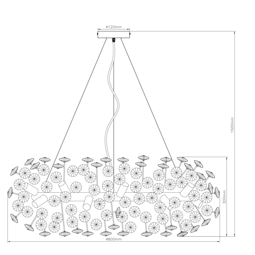 Globo - Lustru LED din cristal, suspendat pe cablu, 20 x G9/3,5W/230V