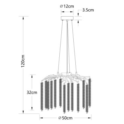 Globo - Lustră LED suspendată pe cablu 6xG9/8W/230V