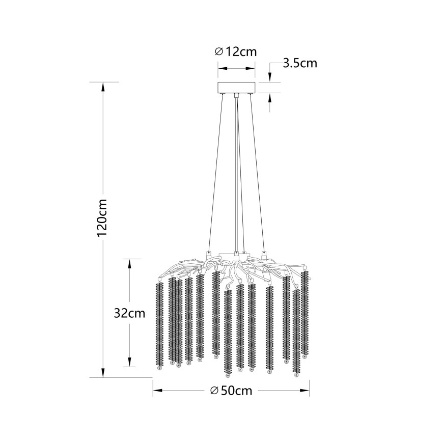 Globo - Lustră LED suspendată pe cablu 6xG9/8W/230V