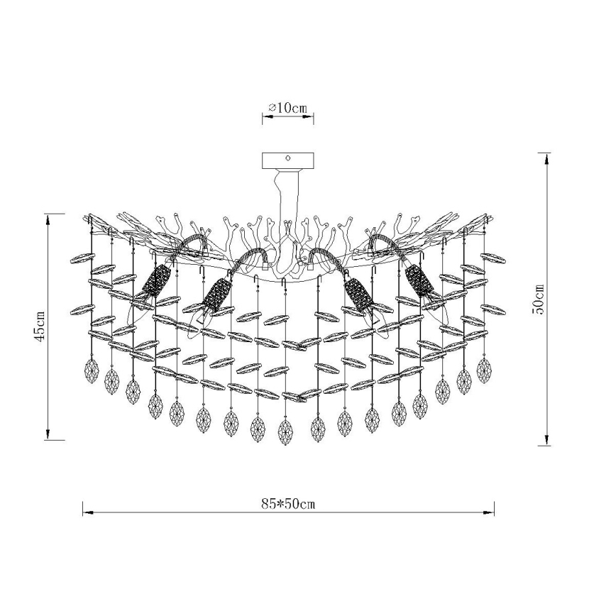 Globo - Lustra pe tijă 7xE14/40W/230V aurie