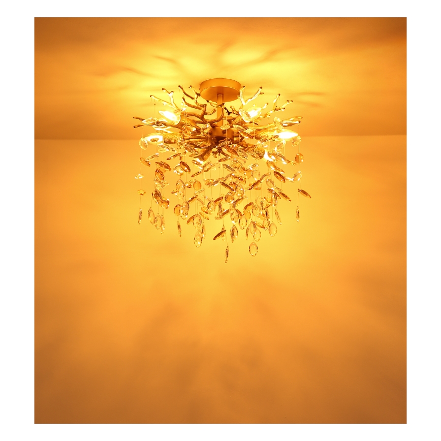 Globo - Candelabru pe tijă 6xE14/40W/230V auriu