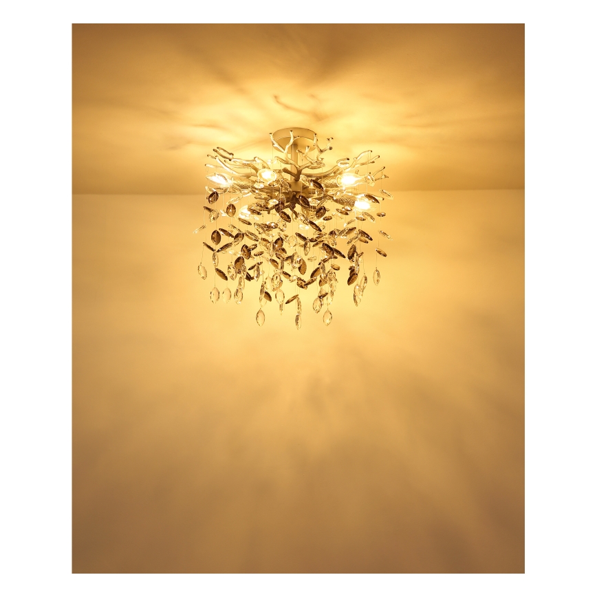 Globo - Candelabru pe tijă 6xE14/40W/230V argintiu