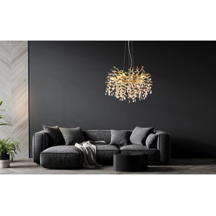 Globo - Lustra suspendată pe cablu 10xE14/40W/230V aurie