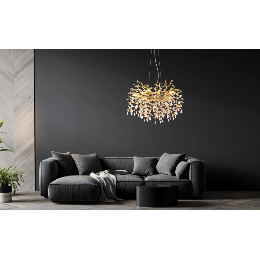Globo - Lustra suspendată pe cablu 10xE14/40W/230V aurie