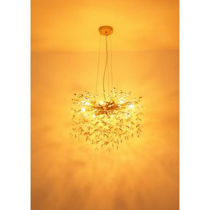 Globo - Lustra suspendată pe cablu 10xE14/40W/230V aurie