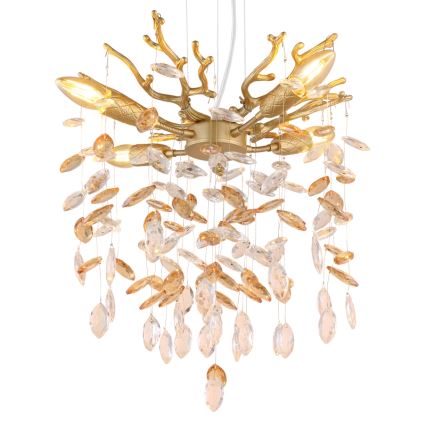 Globo - Lustră suspendată pe cablu 4xE14/40W/230V, aurie