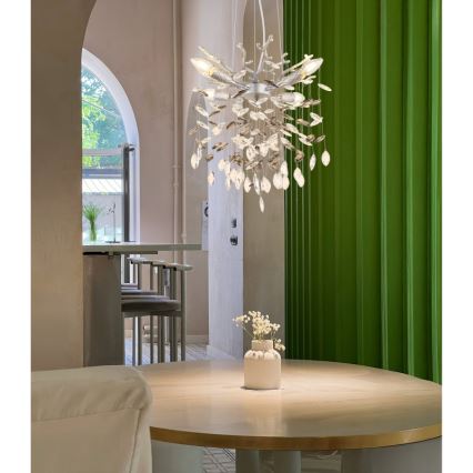 Globo - lustră suspendată pe cablu 4xE14/40W/230V argintie