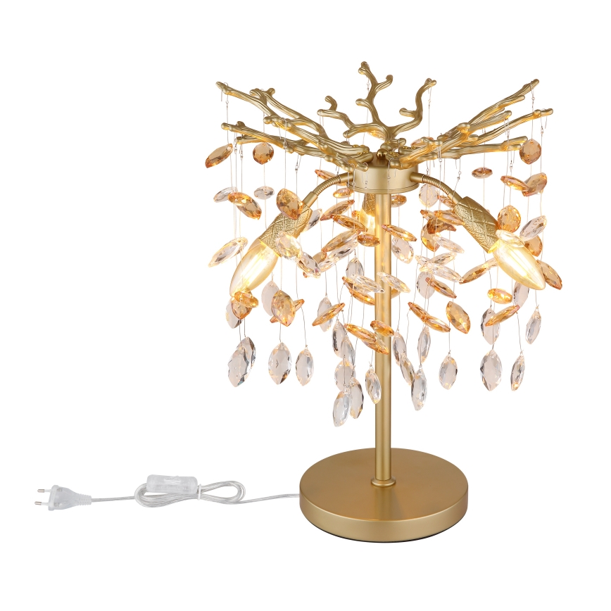 Globo - Lampă de masă 3xE14/40W/230V, aurie